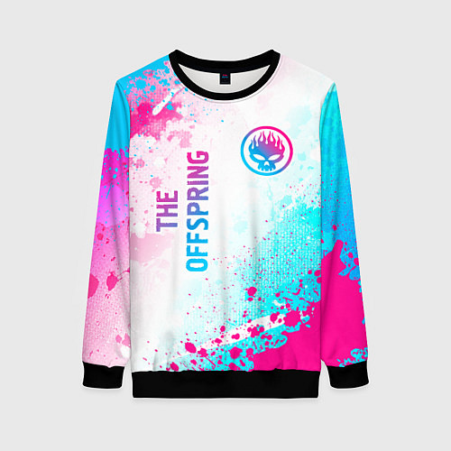 Женский свитшот The Offspring neon gradient style: надпись, символ / 3D-Черный – фото 1