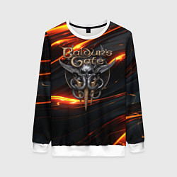Женский свитшот Baldurs Gate 3 logo gold