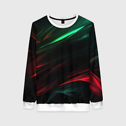 Свитшот женский Dark red and green, цвет: 3D-белый