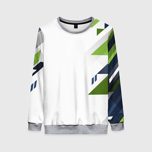Женский свитшот Геометрическая абстракция вектор / 3D-Меланж – фото 1