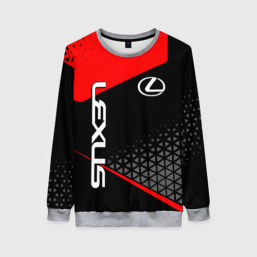 Женский свитшот Lexus - red sportwear / 3D-Меланж – фото 1