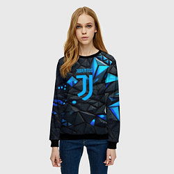 Свитшот женский Blue logo Juventus, цвет: 3D-черный — фото 2