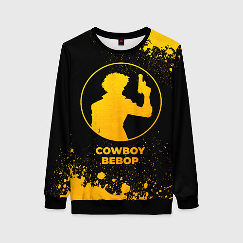 Женский свитшот Cowboy Bebop - gold gradient / 3D-Черный – фото 1