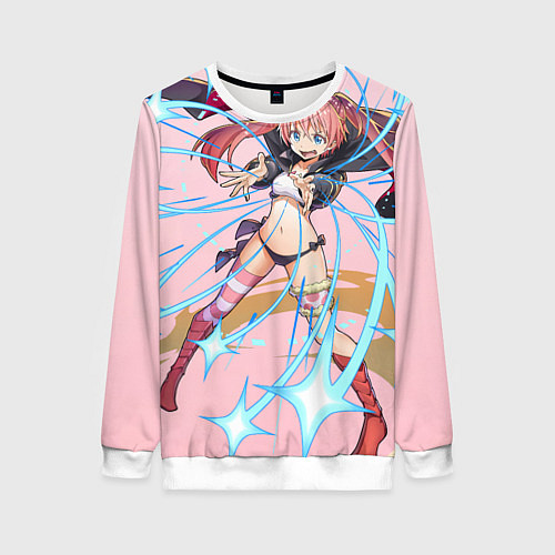 Женский свитшот О моём перерождении в слизь Милим Нава / 3D-Белый – фото 1