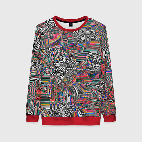 Женский свитшот Абстракция Никалеона / 3D-Красный – фото 1