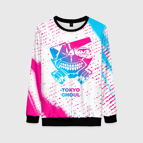 Женский свитшот Tokyo Ghoul neon gradient style / 3D-Черный – фото 1