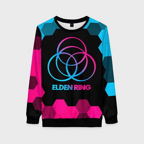 Женский свитшот Elden Ring - neon gradient / 3D-Черный – фото 1