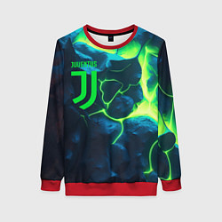 Свитшот женский Juventus green neon, цвет: 3D-красный