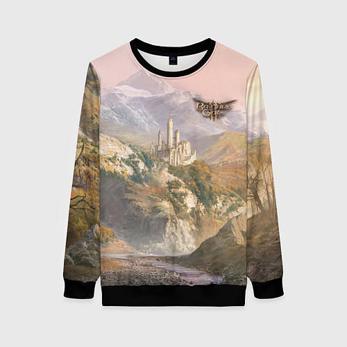 Женский свитшот Baldurs Gate 3 Castle / 3D-Черный – фото 1
