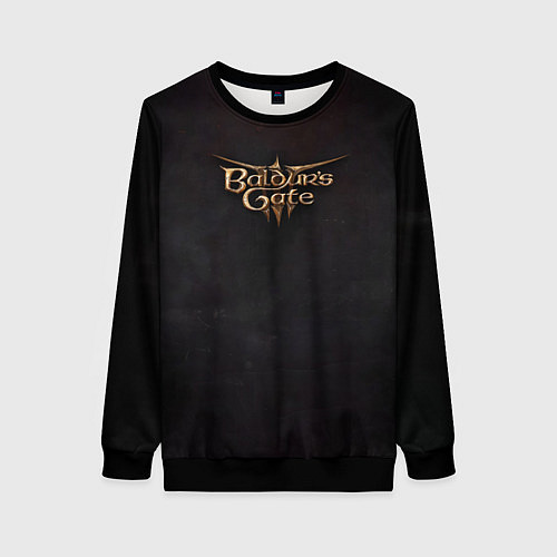 Женский свитшот Logo Baldurs Gate 3 / 3D-Черный – фото 1