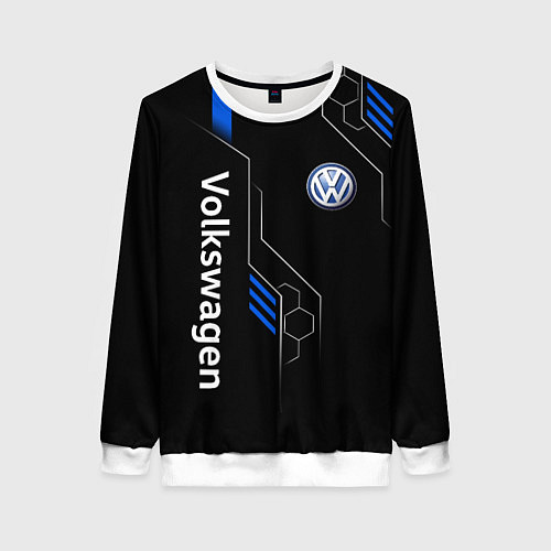 Женский свитшот Volkswagen - blue technology / 3D-Белый – фото 1
