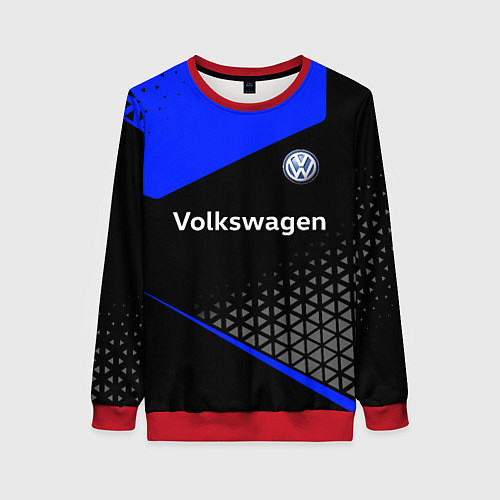 Женский свитшот Фольцваген - blue uniform / 3D-Красный – фото 1