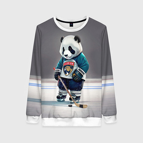 Женский свитшот Panda striker of the Florida Panthers / 3D-Белый – фото 1