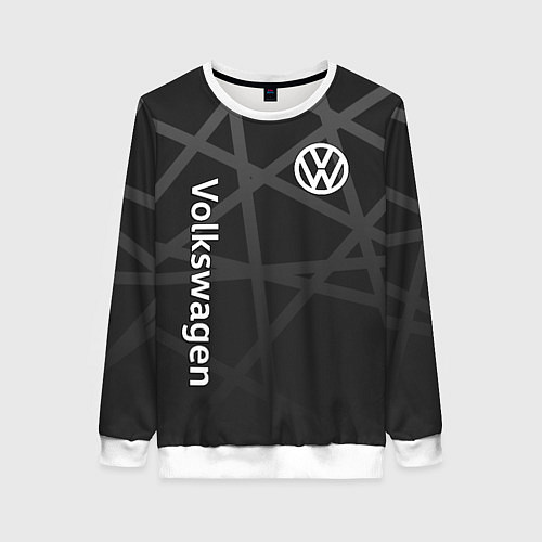 Женский свитшот Volkswagen - classic black / 3D-Белый – фото 1
