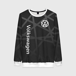 Свитшот женский Volkswagen - classic black, цвет: 3D-белый