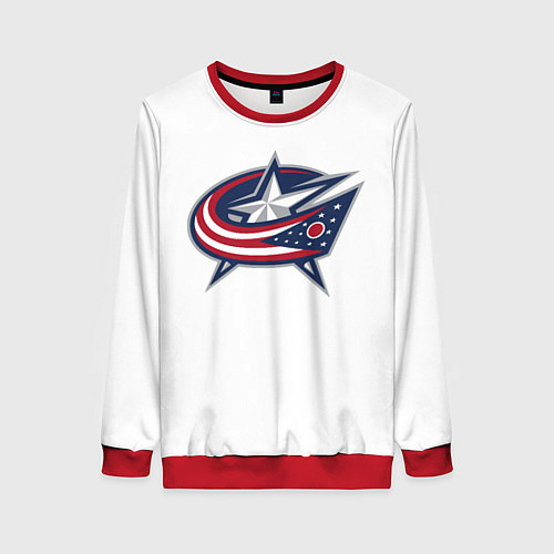 Женский свитшот Columbus blue jackets - Sergey Bobrovsky / 3D-Красный – фото 1