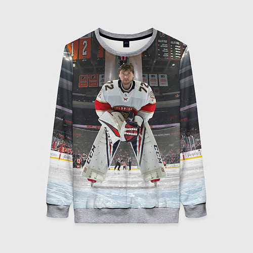 Женский свитшот Sergey Bobrovsky - Florida panthers - hockey / 3D-Меланж – фото 1