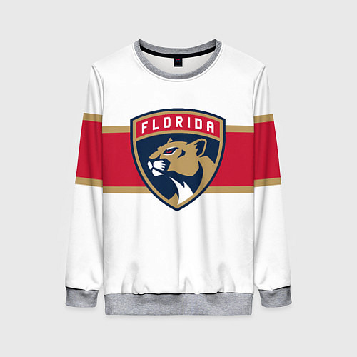 Женский свитшот Florida panthers - uniform - hockey / 3D-Меланж – фото 1