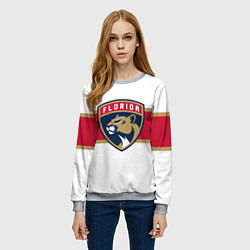 Свитшот женский Florida panthers - uniform - hockey, цвет: 3D-меланж — фото 2