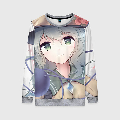 Женский свитшот Touhou Project Улыбающаяся Койши Комейдзи / 3D-Меланж – фото 1