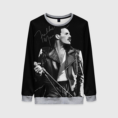 Женский свитшот Фредди - Квин / 3D-Меланж – фото 1