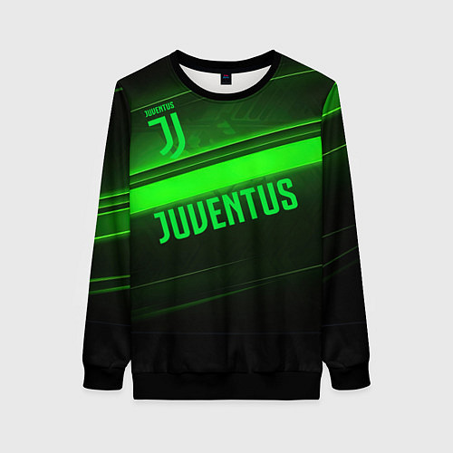 Женский свитшот Juventus green line / 3D-Черный – фото 1