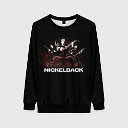 Свитшот женский Nickelback brutal, цвет: 3D-черный