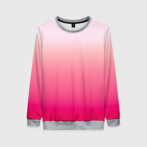 Женский свитшот Оттенки розового градиент / 3D-Меланж – фото 1