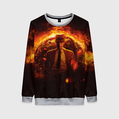 Женский свитшот Оппенгеймер и его детище / 3D-Меланж – фото 1