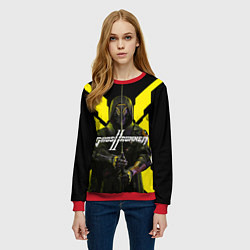 Свитшот женский Кибер самурай ghostrunner 2, цвет: 3D-красный — фото 2