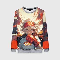 Женский свитшот Девушка-боец