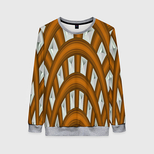 Женский свитшот Деревянные своды / 3D-Меланж – фото 1