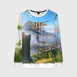 Свитшот женский Врата Балдура - Baldurs Gate 3, цвет: 3D-белый