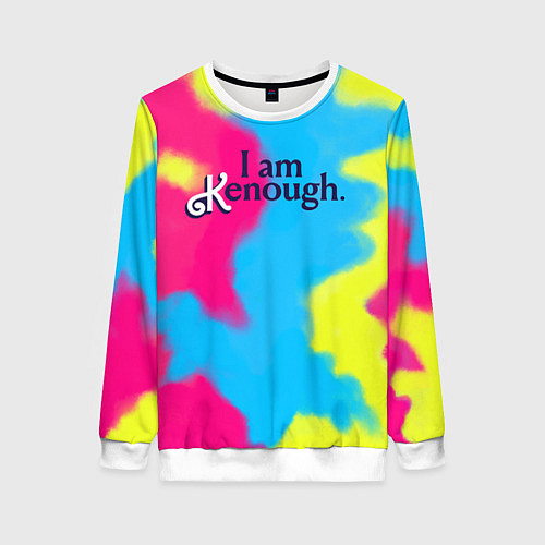 Женский свитшот I Am Kenough Tie-Dye / 3D-Белый – фото 1