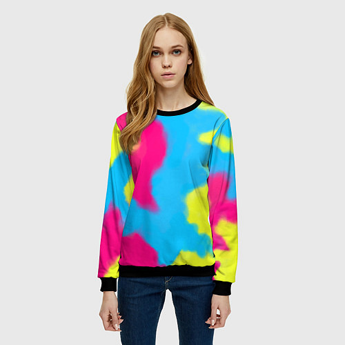 Женский свитшот Тай-дай из фильма Барби / 3D-Черный – фото 3