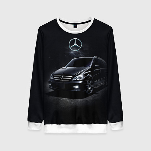 Женский свитшот Mercedes black / 3D-Белый – фото 1