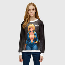 Свитшот женский Fallout anime girl, цвет: 3D-белый — фото 2