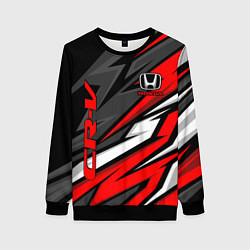 Свитшот женский Honda - CR-V - геометрия, цвет: 3D-черный