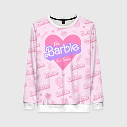 Женский свитшот Эта Барби - учительница: розовый паттерн