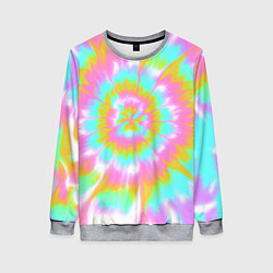 Свитшот женский Tie-Dye кислотный в стиле барби, цвет: 3D-меланж