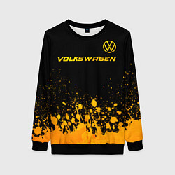 Женский свитшот Volkswagen - gold gradient: символ сверху