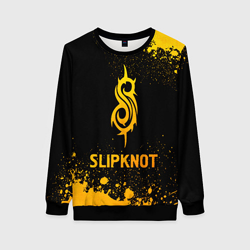 Женский свитшот Slipknot - gold gradient / 3D-Черный – фото 1