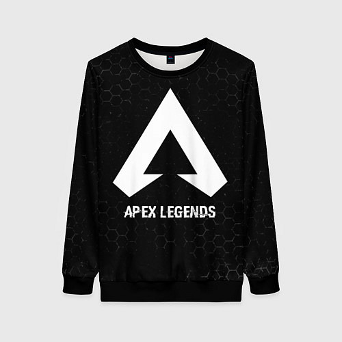 Женский свитшот Apex Legends glitch на темном фоне / 3D-Черный – фото 1
