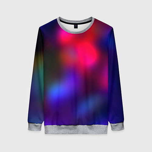 Женский свитшот Гградиент красный и синий / 3D-Меланж – фото 1