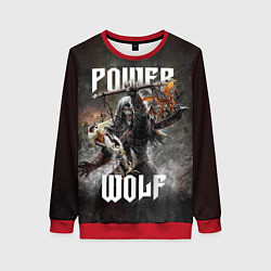 Свитшот женский Powerwolf: werewolf, цвет: 3D-красный