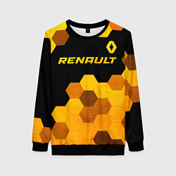 Женский свитшот Renault - gold gradient: символ сверху