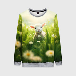 Женский свитшот Овечка в траве