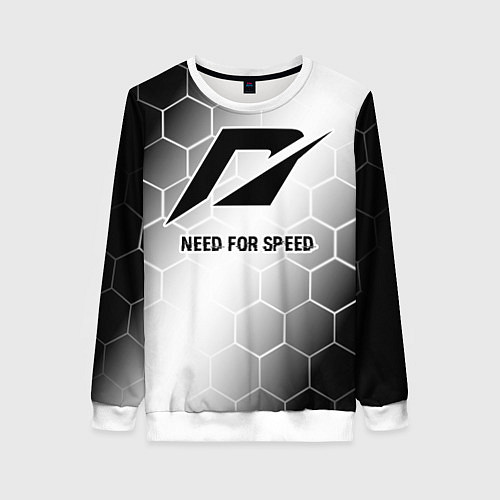 Женский свитшот Need for Speed glitch на светлом фоне / 3D-Белый – фото 1