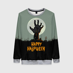 Свитшот женский Halloween - рука мертвеца, цвет: 3D-меланж