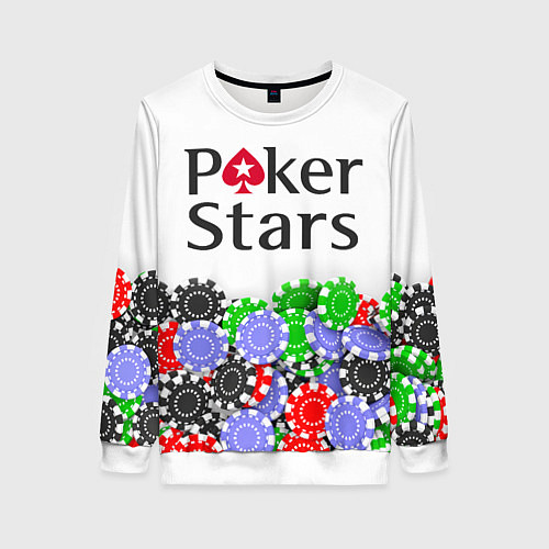 Женский свитшот Poker - игра для удачливых / 3D-Белый – фото 1